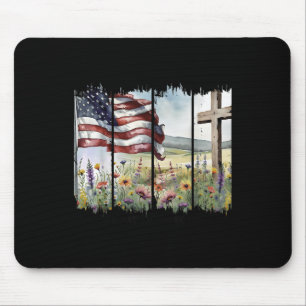 Eine Nation unter Gott Jesus Christliches Kreuz Un Mousepad