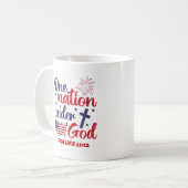Eine Nation unter Gott Kaffeetasse (Vorderseite Links)