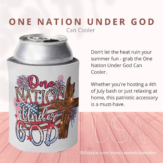 Eine Nation unter Gott kann kühlen Dosenkühler
