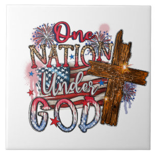 Eine Nation unter Gott Keramikfliese