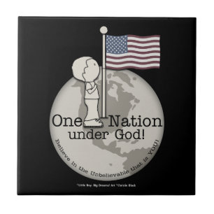 Eine Nation unter Gott - Kleiner Junge an der US-F Fliese