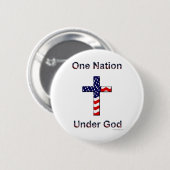 Eine Nation unter Gott-Knopf Button (Vorne & Hinten)