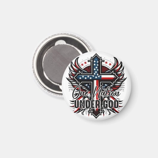 Eine Nation unter Gott Magnet (Vorderseite/Rückseite)