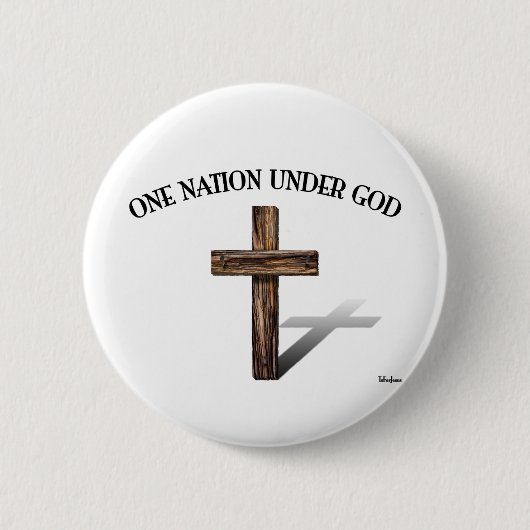 Eine Nation unter Gott mit robustem Kreuz Button (Vorderseite)