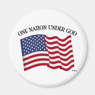 Eine Nation unter Gott mit US-Flagge Magnet
