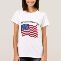 Eine Nation unter Gott mit US-Flagge