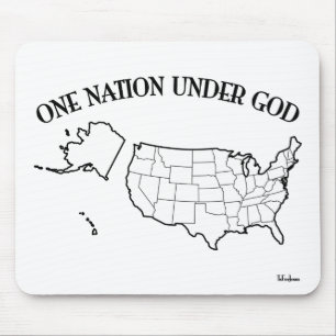 Eine Nation unter Gott mit US-Gliederung Mousepad