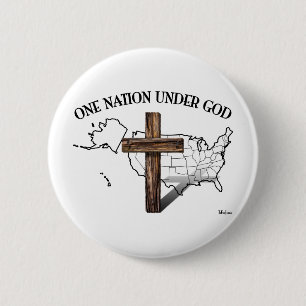 Eine Nation unter Gott mit US-Kontur Button