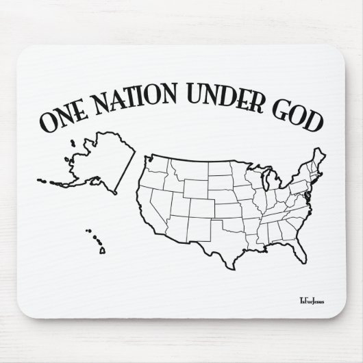 Eine Nation unter Gott mit US-Kontur Mousepad (Vorne)