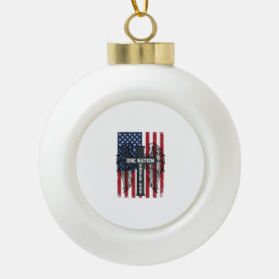 Eine Nation unter Gott Patrioten Kreuz Flügel Shir Keramik Kugel-Ornament