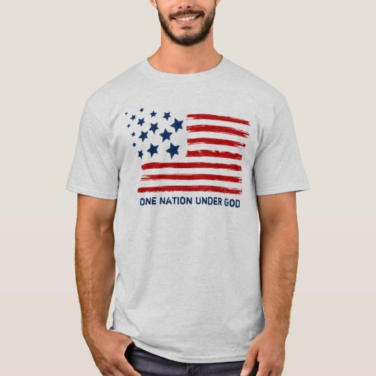 Eine Nation unter Gott Patriotic T-Shirt (Vorderseite)