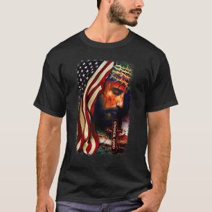 Eine Nation unter Gott Patriotische christliche US T-Shirt