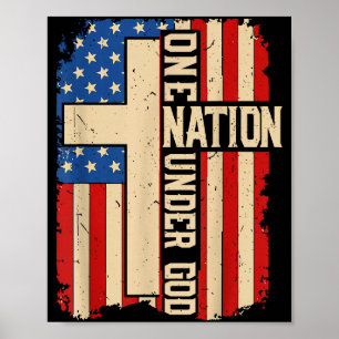 Eine Nation unter Gott Patriotischer christlicher Poster