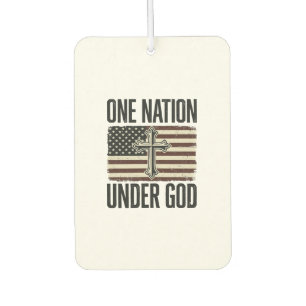 Eine Nation unter Gott patriotisches Kreuz Autolufterfrischer