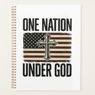 Eine Nation unter Gott patriotisches Kreuz Planer