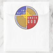 Eine Nation unter Gott Runder Aufkleber (Tasche)