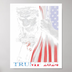 Eine Nation unter Gott Trump 2024 Gottes amerikani Poster
