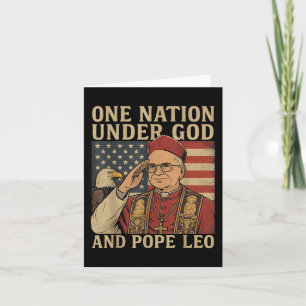 Eine Nation unter Gott und Papst Leo Usa Patriotic Karte