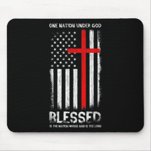 Eine Nation unter Gott USA Patriot Veteran Mousepad