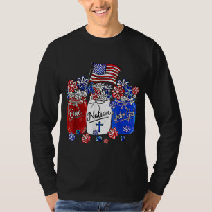 Eine Nation unter Gottes amerikanischer Flagge Chr T-Shirt