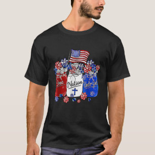 Eine Nation unter Gottes amerikanischer Flagge Chr T-Shirt