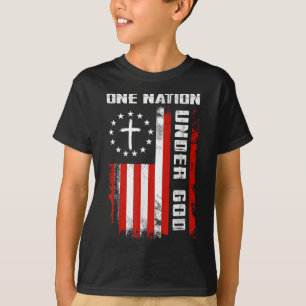Eine Nation unter Gottes amerikanischer Flagge Kre T-Shirt