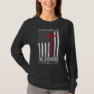 Eine Nation unter Gottes amerikanischer Flagge Pat T-Shirt