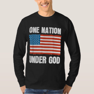 Eine Nation unter Gottes amerikanischer Flagge Pat T-Shirt