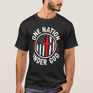 Eine Nation unter Gottes amerikanischer Flagge Pat T-Shirt