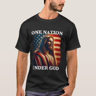 Eine Nation unter Gottes amerikanischer Flagge und T-Shirt