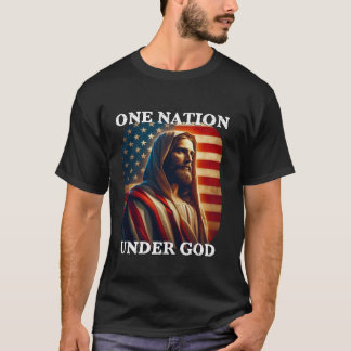 Eine Nation unter Gottes amerikanischer Flagge und T-Shirt