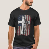 Eine Nation unter Gottes Christlicher Anbetung Usa T-Shirt (Vorderseite)