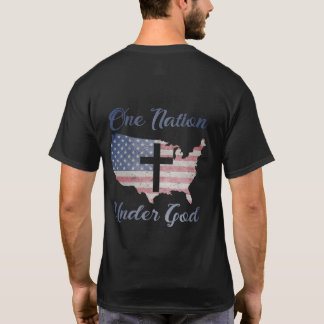 Eine Nation unter Gottes Christlicher Cross Americ T-Shirt