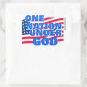 Eine Nation unter Gottes christliches Geschenk Rechteckiger Aufkleber (Tasche)
