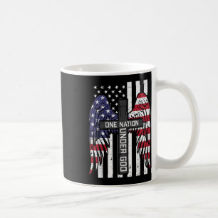 Eine Nation unter Gottes Cross Flag Wings Memorial Kaffeetasse