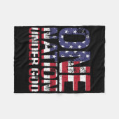 Eine Nation unter Gottes Flag 4. Juli Patriotic Ch Fleecedecke (Vorderseite (Horizontal))