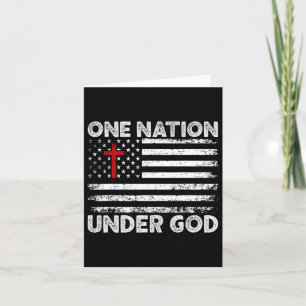 Eine Nation unter Gottes Flag 4. Juli Patriotic Ch Karte