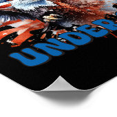 Eine Nation unter Gottes Flag 4. Juli Patriotic Ch Poster (Ecke)