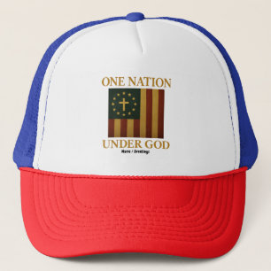 Eine Nation unter Gottes Flagge Patriotisch Christ Truckerkappe