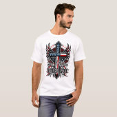 Eine Nation unter Gottes Flügelkreuz T-Shirt (Vorne ganz)