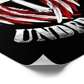 Eine Nation unter Gottes Glaube durchquert US-Flag Poster (Ecke)