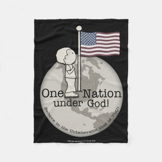 Eine Nation unter Gottes-Kleiner Junge unter US-Fl Fleecedecke (Vorderseite)