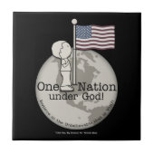 Eine Nation unter Gottes-Kleiner Junge unter US-Fl Fliese (Vorderseite)