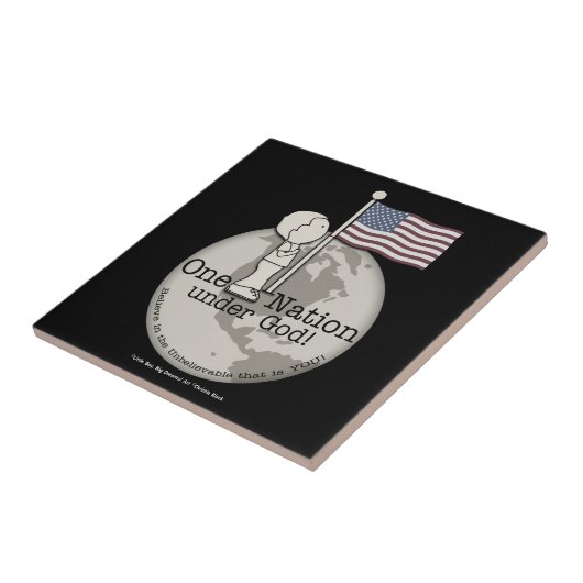 Eine Nation unter Gottes-Kleiner Junge unter US-Fl Fliese (Seite)