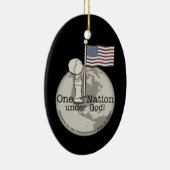 Eine Nation unter Gottes-Kleiner Junge unter US-Fl Keramikornament (Rechts)