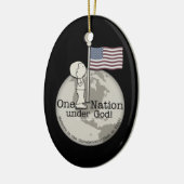 Eine Nation unter Gottes-Kleiner Junge unter US-Fl Keramikornament (Links)