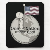 Eine Nation unter Gottes-Kleiner Junge unter US-Fl Mousepad (Vorne)