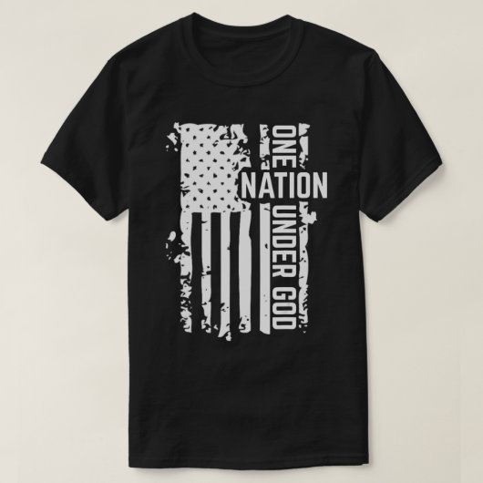 Eine Nation unter Gottes Not leidender Flagge T-Shirt (Design vorne)