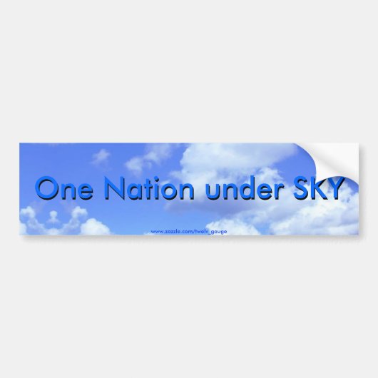 Eine Nation unter HIMMEL Autoaufkleber (Vorne)