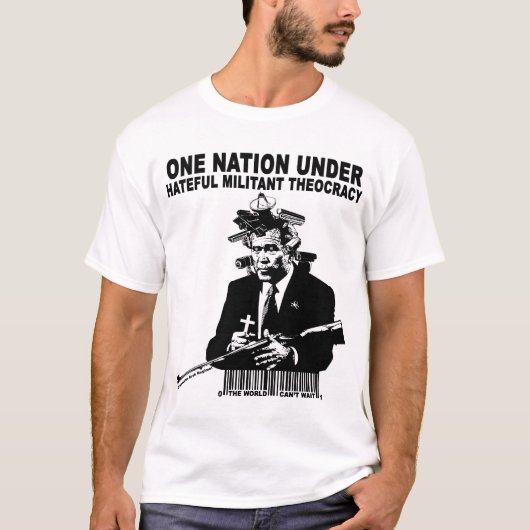 Eine Nation unter militanter verhasster Theokratie T-Shirt (Vorderseite)